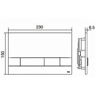 Панель смыва для инсталляции OLI Narrow OLIpure 148301 хром глянцевый