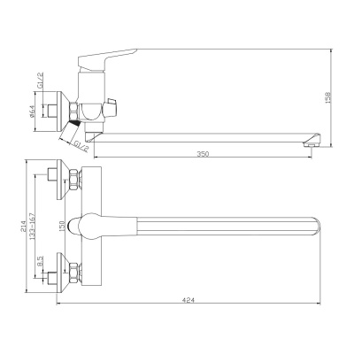Смеситель для ванны Olive's Sevilla 20221SV