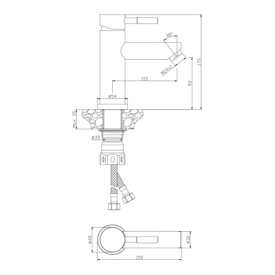 Смеситель для раковины Olive's Balear 13100BL