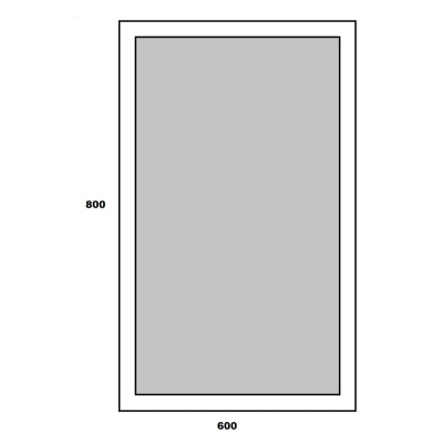 Зеркало Solid Black LED 600x800 с сенсором реверсивное крепление (800х600) ЗЛП622