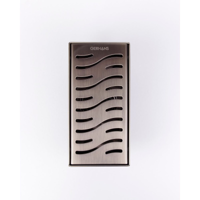 Желоб GERHANS для душа античная бронза c вертикальным выходом 200х100 мм K81410C-20