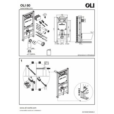 OLI Инсталляция OLI 80 ECO Sanitarblock mechanic 886914