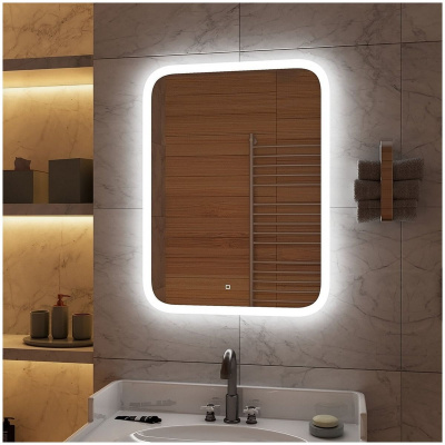 Зеркало Glamour LED 700х900 с сенсором и подогревом ЗЛП536