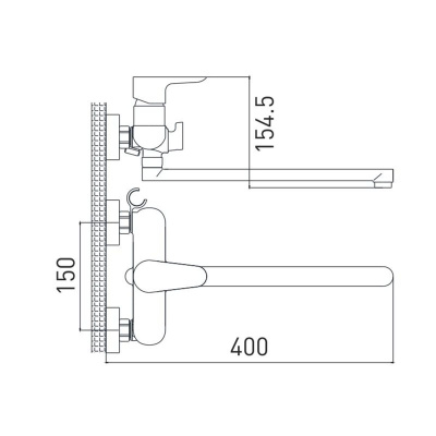 Смеситель для ванны Gross Aqua Space 7515288СW-35L(F) белый