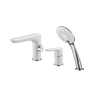 Смеситель для ванны Gross Aqua 1209288СW Space White Chrome врезной белый