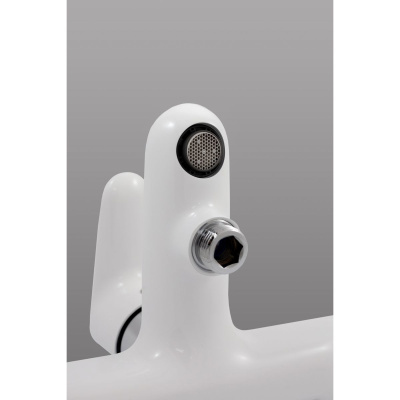 Смеситель для ванны Gross Aqua 2515288СW Space White Chrome белый