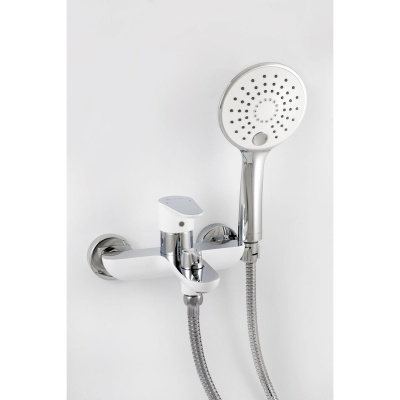 Смеситель для ванны Gross Aqua 2515288СW Space White Chrome белый