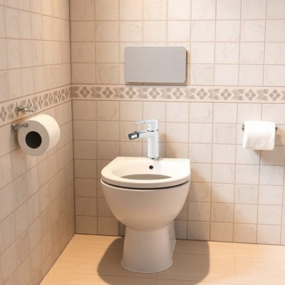 Смеситель для биде Gross Aqua 8515288СW Space White Chrome белый