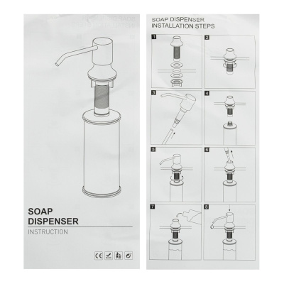 Дозатор для кухонной мойки врезной GFmark 6281 хром из пластика/металла, 500 мл механический