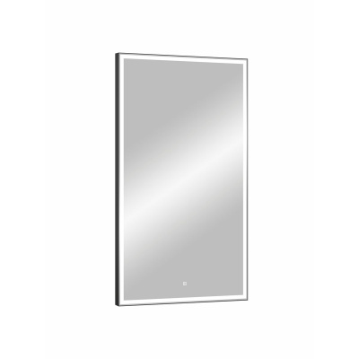 Зеркало Strong LED Black 700х900 с сенсором черный алюминиевый профиль ЗЛП2135