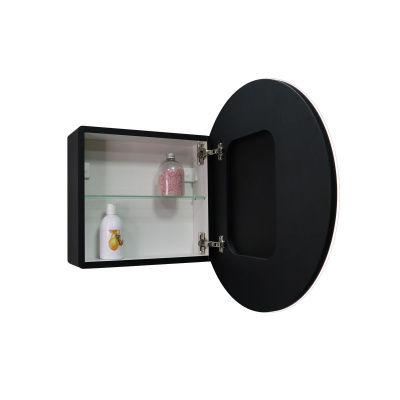 Зеркало-шкаф Torneo Black 600х600 LED с подсветкой МВК068