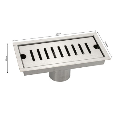 Трап Санакс 00045 из нержавеющей стали вертикальный улучшенный с зазором под плитку