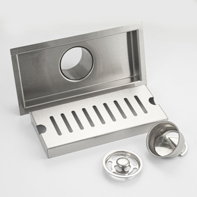 Трап Санакс 00045 из нержавеющей стали вертикальный улучшенный с зазором под плитку