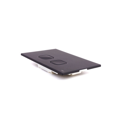 Панель механическая двойная Oli Plain Oliveira 070829 черная soft touch