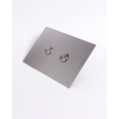 Панель пневматическая двойная Oli Blink Oliveira 093399 хром антивандальная