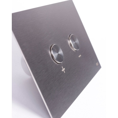 Панель пневматическая двойная Oli Blink Oliveira 093399 хром антивандальная