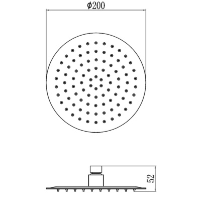 Лейка Savol для верхнего душа FS-00Y08L 20*20 см
