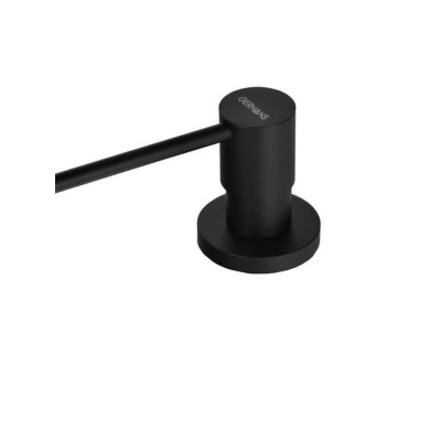 Дозатор для кухонной мойки врезной GERHANS K50403B черный из пластика/латуни, 400 мл механический