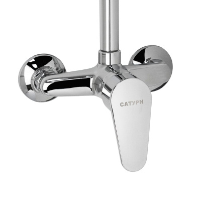 Стойка душевая САТУРН 48014 шаровая с лейкой тропический душ (5)