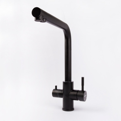 Смеситель для кухни OLIVE’S BALEAR 13450BLB Черный с подключением к фильтру питьевой воды из нержавеющей стали (10)