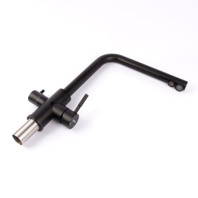 Смеситель для кухни OLIVE’S BALEAR 13450BLB Черный с подключением к фильтру питьевой воды из нержавеющей стали (10)