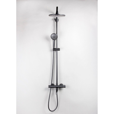 Душевая система OLIVE'S TERMO 34511TMB Черный с термостатом