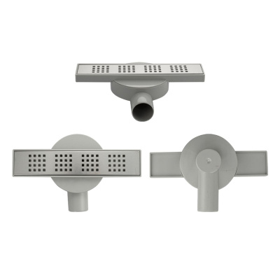 Желоб сливной для душа MAK 31041 из нержавеющей стали 300х60 мм пластик АБС, линейный, горизорнтальный