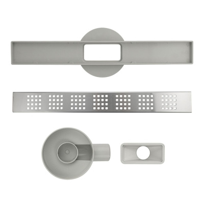 Желоб сливной для душа MAK 51041 из нержавеющей стали 500х60 мм пластик АБС, линейный, горизорнтальный