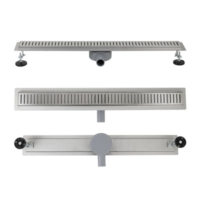 Желоб Санакс 800х70 мм 00140 из нержавеющей стали горизонтальный, с зазором под плитку