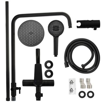 Душевая система MAGNUS 8775 со смесителем черный (5)