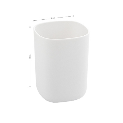 Стакан для зубных щеток Санакс 29032 белый, пластиковый