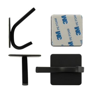 Крючок двойной BRIMIX 5365 Графит высокопрочный, самоклейка без сверления из нерж. стали SUS 304 (2 шт. в коробке)