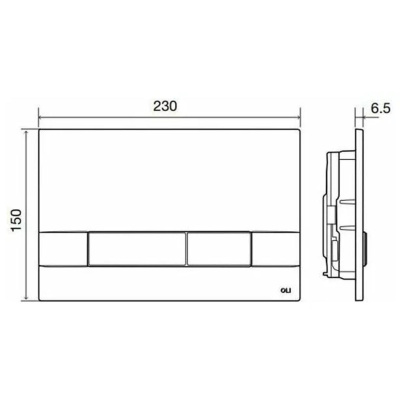 Кнопка механическая двойная Narrow OLIpure, пластик, черный OLI 192903/148303