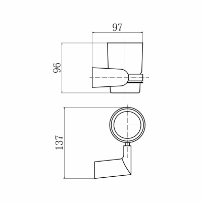Стакан настенный FASHUN A1806-8 Белый