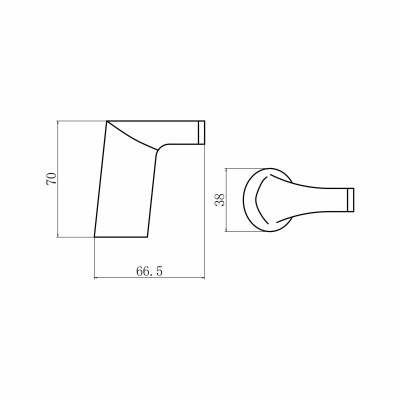Крючок настенный FASHUN A1805-1-17 Графит одинарный