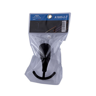 Крючок настенный FASHUN A1805-2-7 Черный двойной