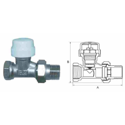 Клапан радиаторный прямой 1/2