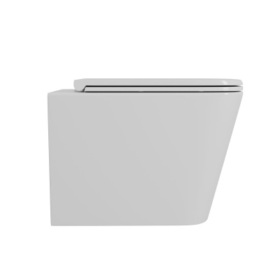 Унитаз подвесной безободковый D&K Quadro DT1516016, 530*360*365 мм, сиденье микролифт, белый