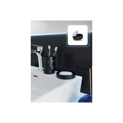 Мыльница настольная DELICATE BLACK FOR-DLB036 полирезин