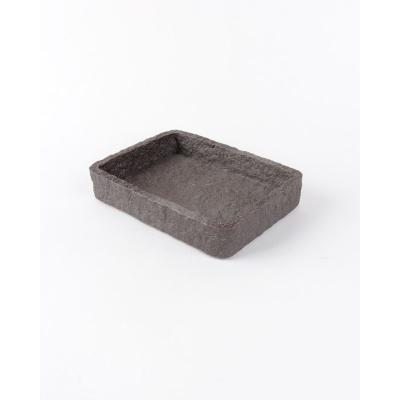 Мыльница настольная STONE, BLACK FOR-STN36BL полирезин