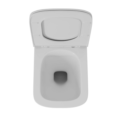 Унитаз подвесной безободковый D&K Berlin DT1436016, 490*340*350 мм, сиденье микролифт, белый