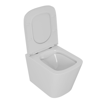 Унитаз подвесной безободковый D&K Berlin DT1436016, 490*340*350 мм, сиденье микролифт, белый
