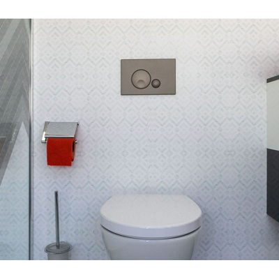 Кнопка механическая двойная Globe пластик, серый, soft-touch OLI 152953 (120PLUS/74/EXPERT/QUADRO)