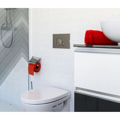 Кнопка механическая двойная Globe пластик, серый, soft-touch OLI 152953 (120PLUS/74/EXPERT/QUADRO)