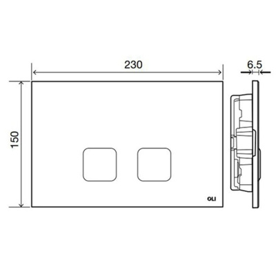 Кнопка механическая двойная PLAIN, пластик, белый OLI 070826