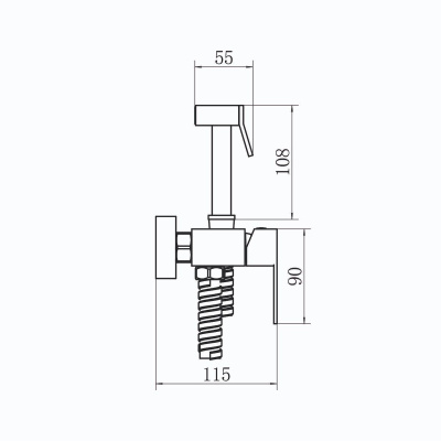 Смеситель для биде FASHUN A57504-7, черный