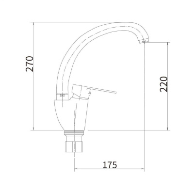 Смеситель для кухни FASHUN A54119-17, графит
