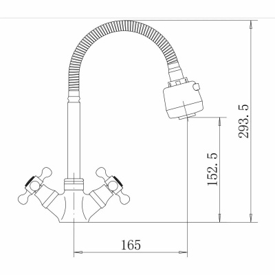 Смеситель для кухни FASHUN A4319 с гибким изливом