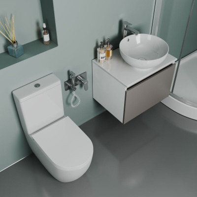 Унитаз-компакт D&K Matrix DT1397016 белый