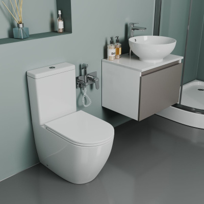 Унитаз-компакт D&K Matrix DT1397016 белый